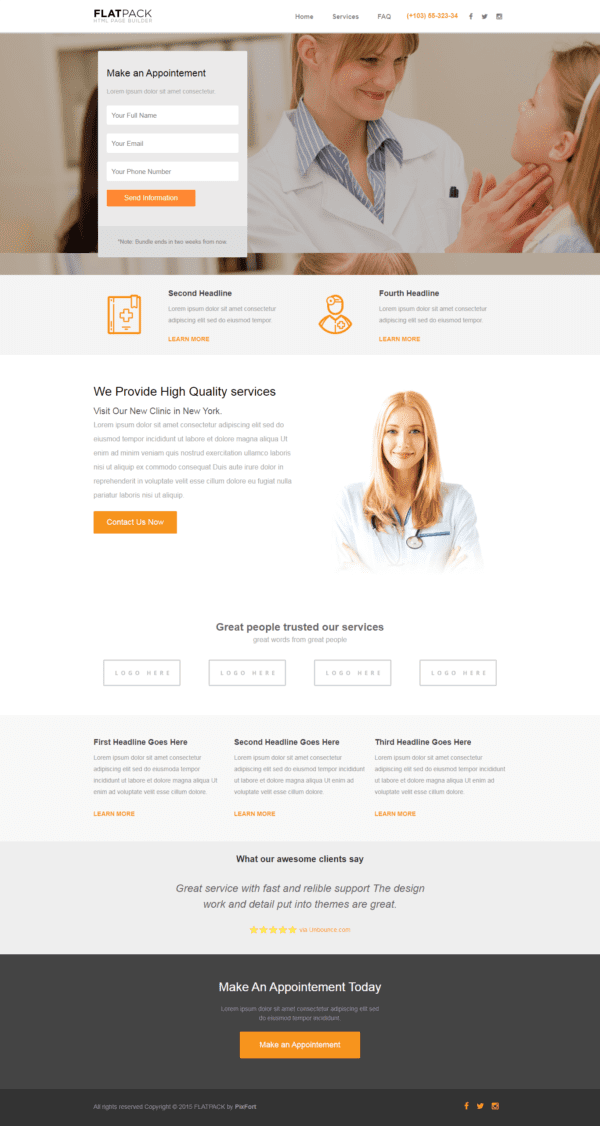 Landing page y tế